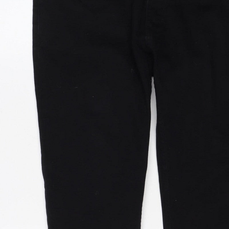 George Men’s Black Straight Stretch Jeans W38 L30 Regular Fit