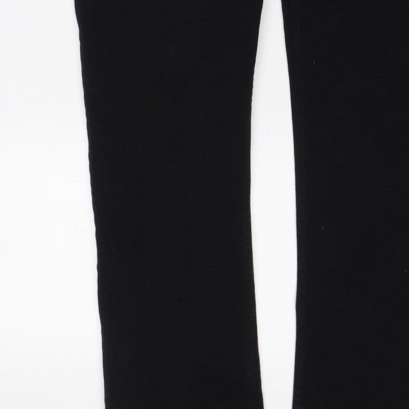 George Men’s Black Straight Stretch Jeans W38 L30 Regular Fit
