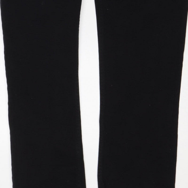 George Men’s Black Straight Stretch Jeans W38 L30 Regular Fit