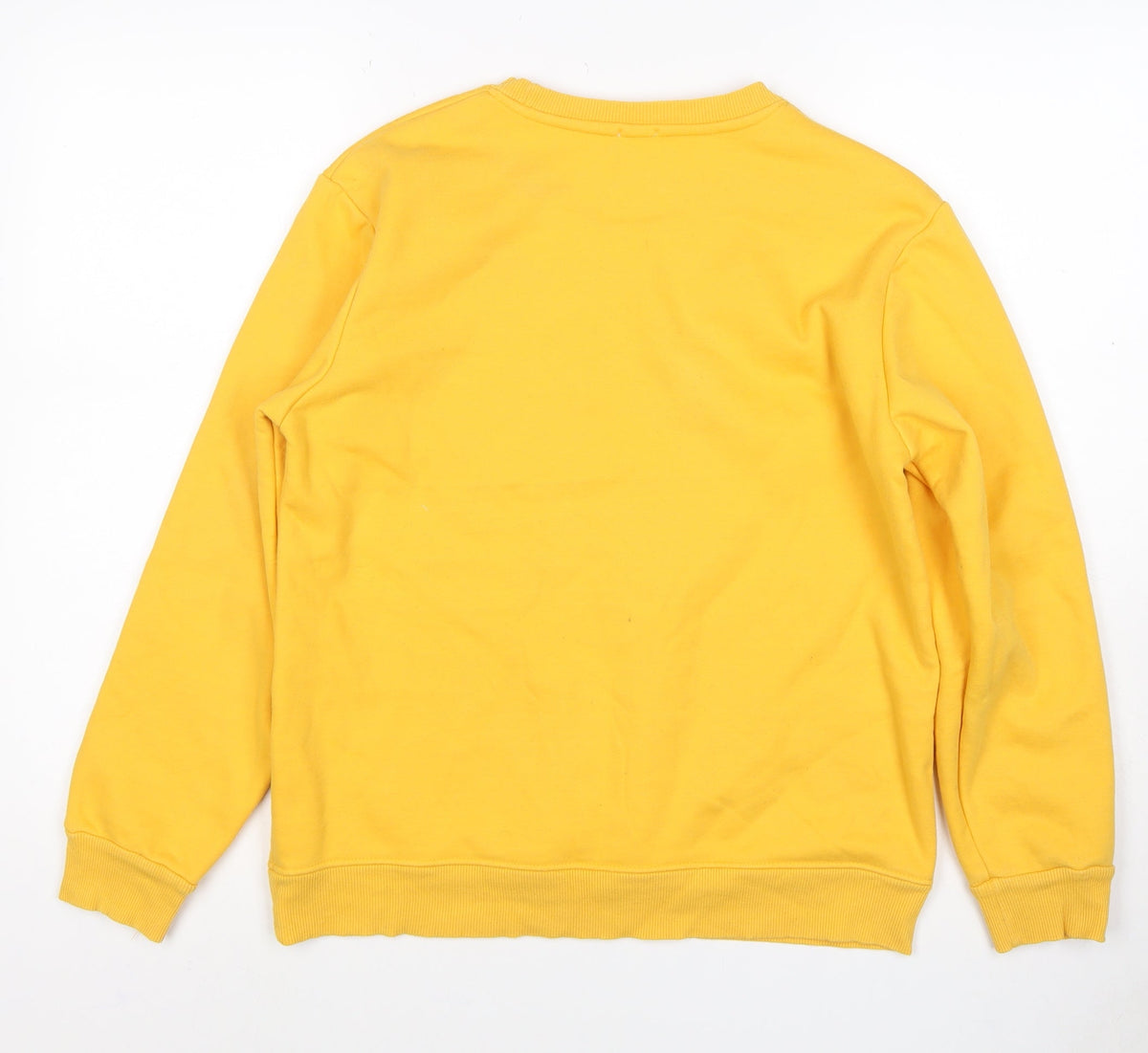 Champion Unisex Adults Yellow L Pullover Sweatshirt Logo Crew Neck