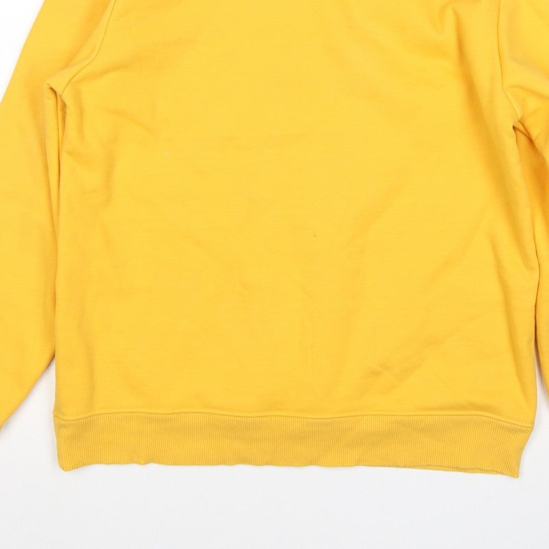 Champion Unisex Adults Yellow L Pullover Sweatshirt Logo Crew Neck