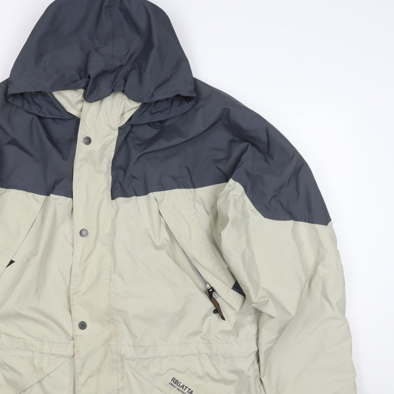Regatta Men’s Beige Grey L Hooded Waterproof Parka Jacket