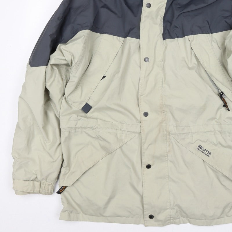 Regatta Men’s Beige Grey L Hooded Waterproof Parka Jacket