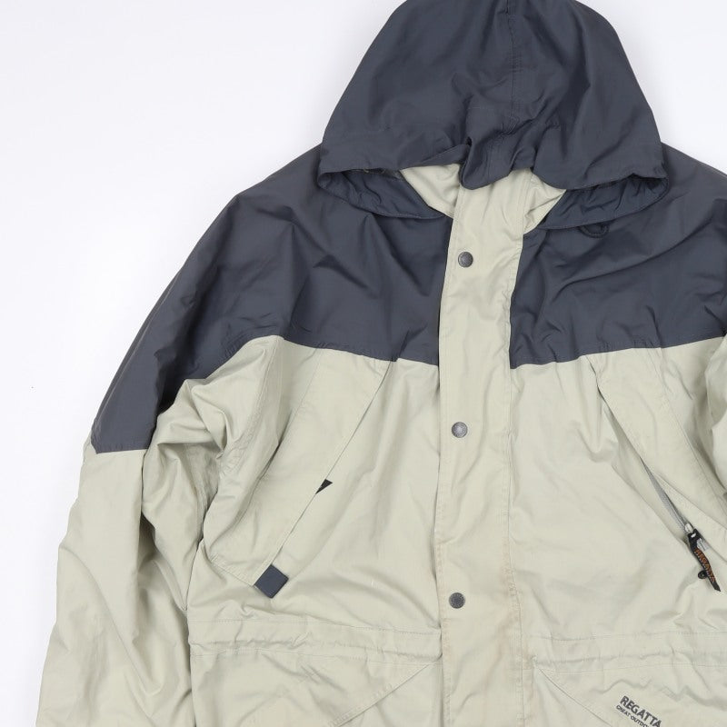 Regatta Men’s Beige Grey L Hooded Waterproof Parka Jacket