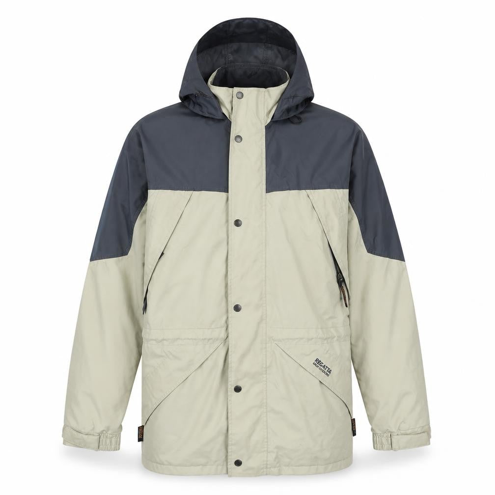 Regatta Men’s Beige Grey L Hooded Waterproof Parka Jacket