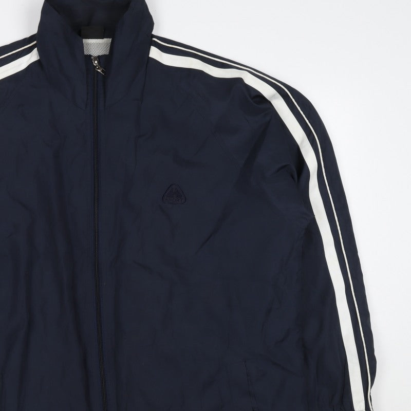 Classic Sport Men’s Blue 2XL Full Zip Striped Windbreaker Jacket