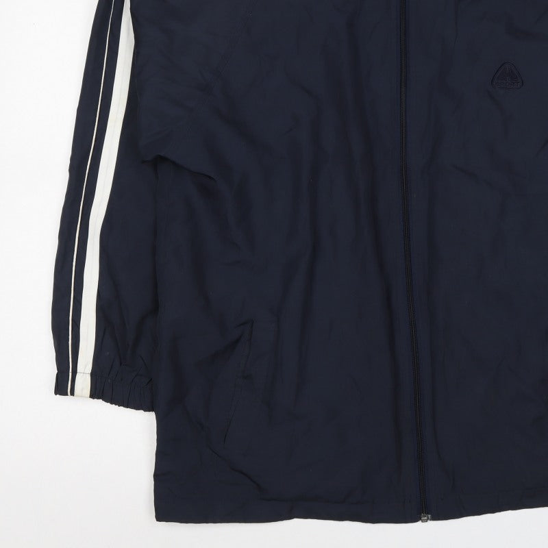Classic Sport Men’s Blue 2XL Full Zip Striped Windbreaker Jacket
