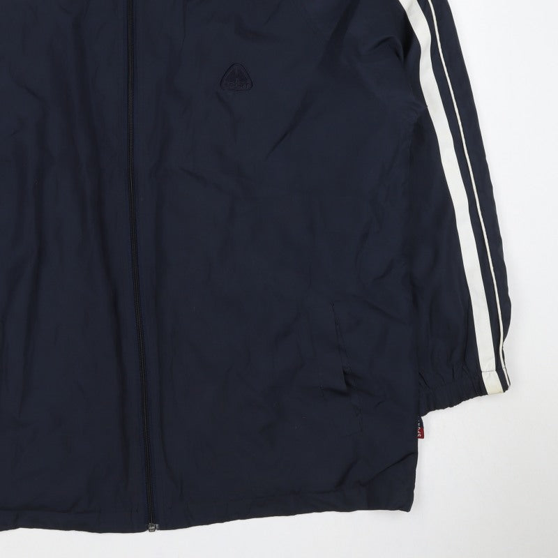Classic Sport Men’s Blue 2XL Full Zip Striped Windbreaker Jacket