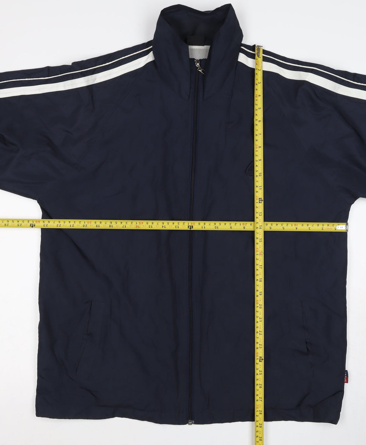 Classic Sport Men’s Blue 2XL Full Zip Striped Windbreaker Jacket