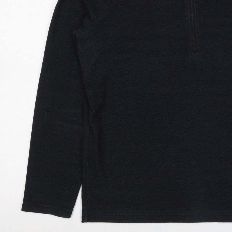 Our Planet Men’s Black M 1/2 Zip Fleece Sweatshirt High Neck