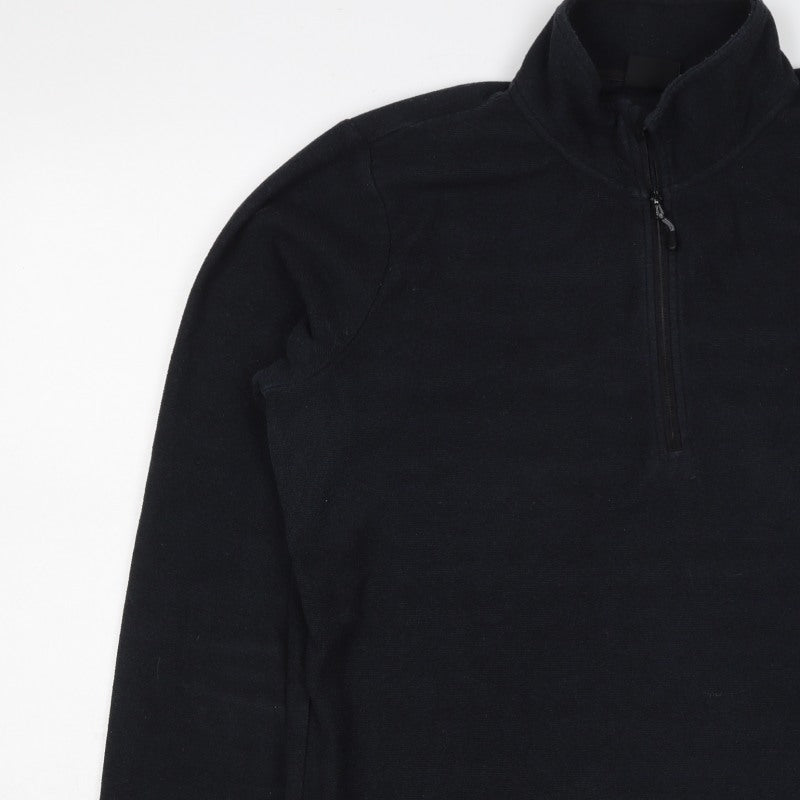 Our Planet Men’s Black M 1/2 Zip Fleece Sweatshirt High Neck