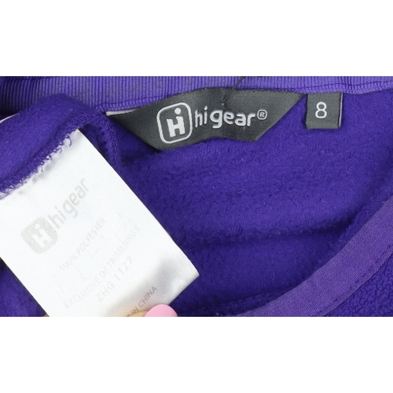 High Gear Women’s Purple Size 8 Fleece Pullover Hoodie Kangaroo Pocket
