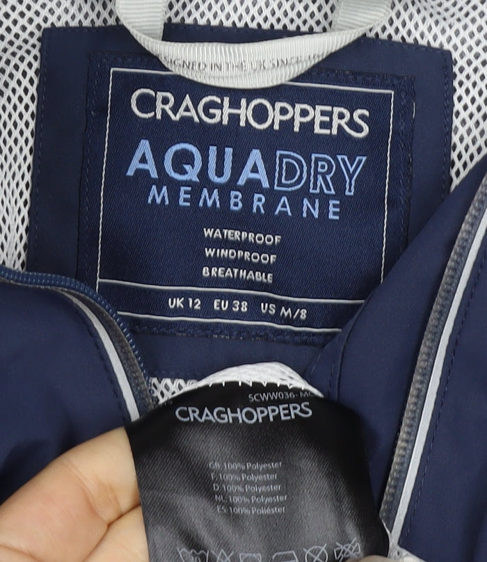 Craghoppers Women’s Navy UK 12 Aquadry Waterproof Hooded Rain Jacket