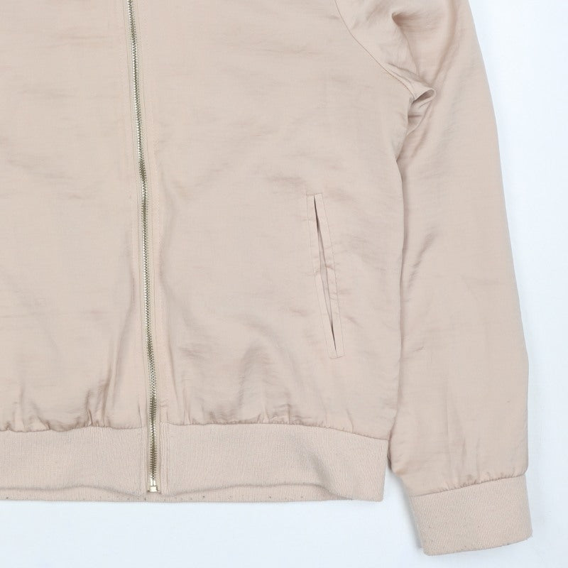 New Look Women’s Beige Size 14 Viscose Bomber Jacket Zip