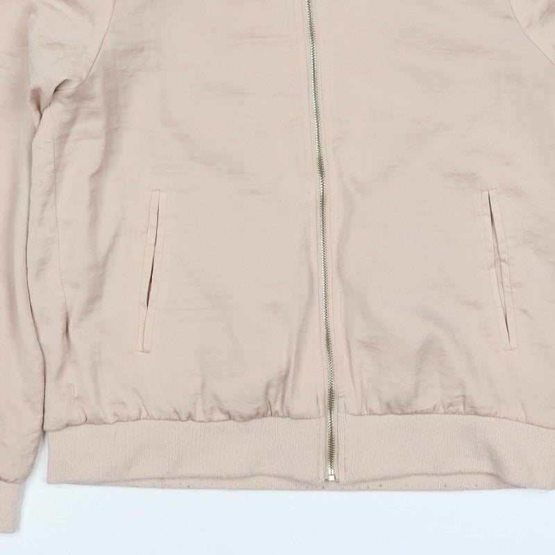 New Look Women’s Beige Size 14 Viscose Bomber Jacket Zip