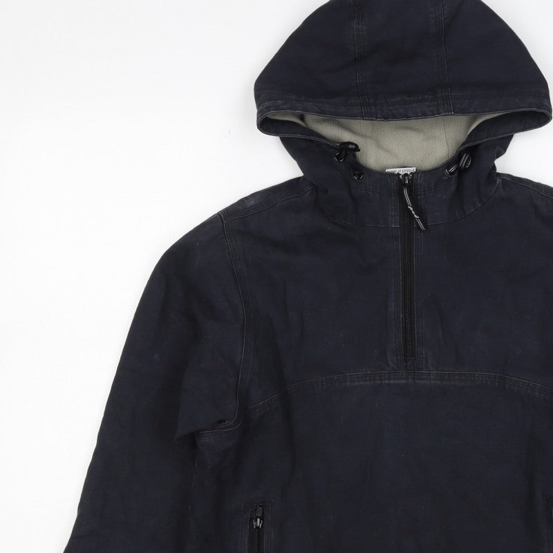 Pod Women’s Black Size 8 Hooded 1/4 Zip Cotton Anorak Jacket