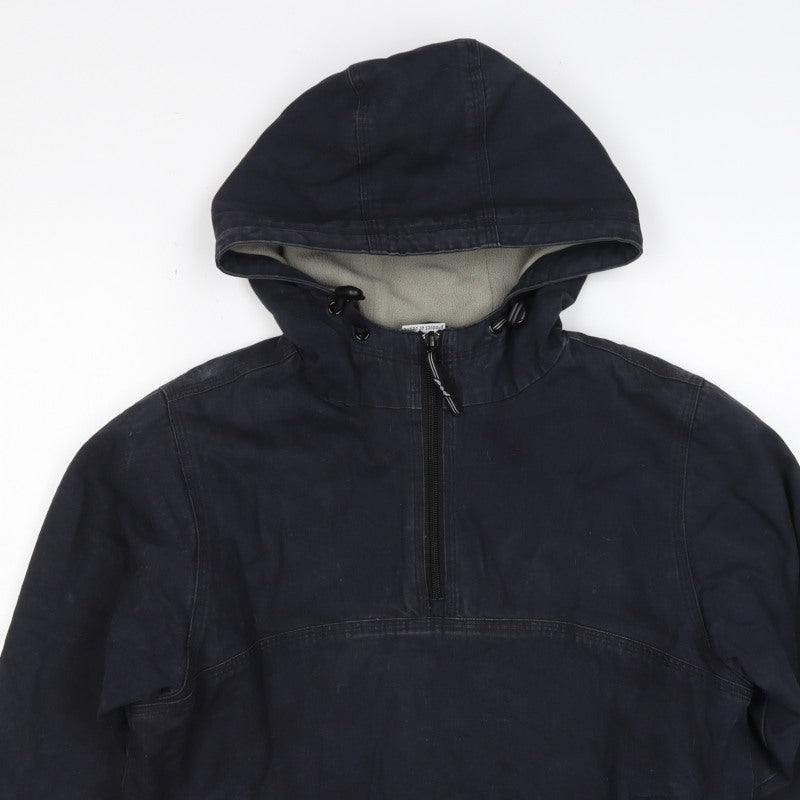 Pod Women’s Black Size 8 Hooded 1/4 Zip Cotton Anorak Jacket