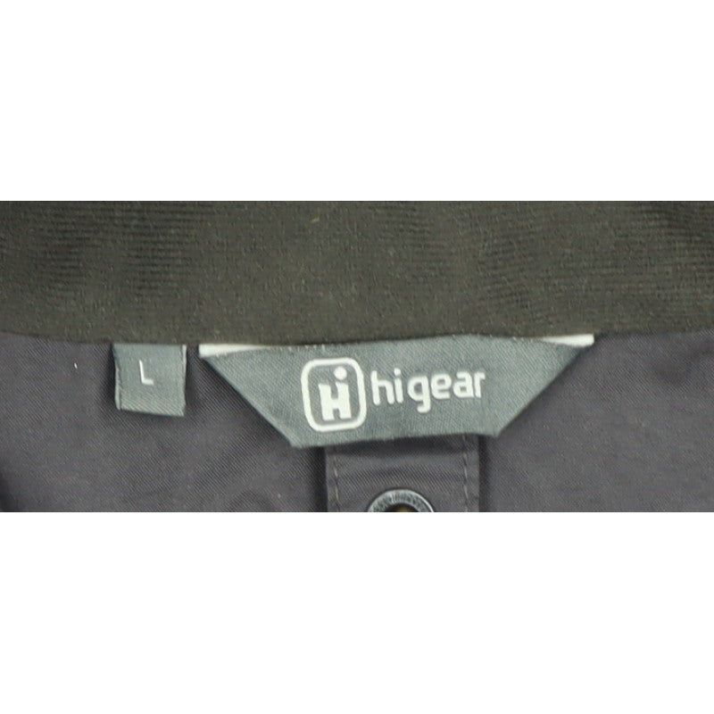 Highgear Men's Black L Hooded Outdoor Rain Jacket Full Zip