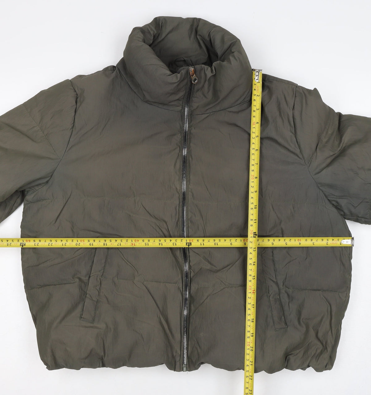 ONLY Women Green XL Puffer Jacket Padded Full Zip