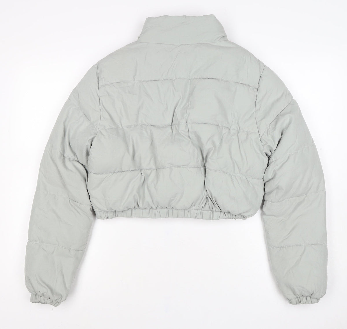 PrettyLittleThing Women’s Grey UK 10 Cropped Puffer Jacket