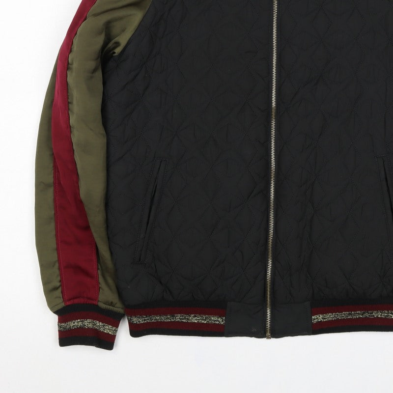 Zara Basic Women’s Multicoloured M Quilted Tiger Embroidered Bomber Jacket