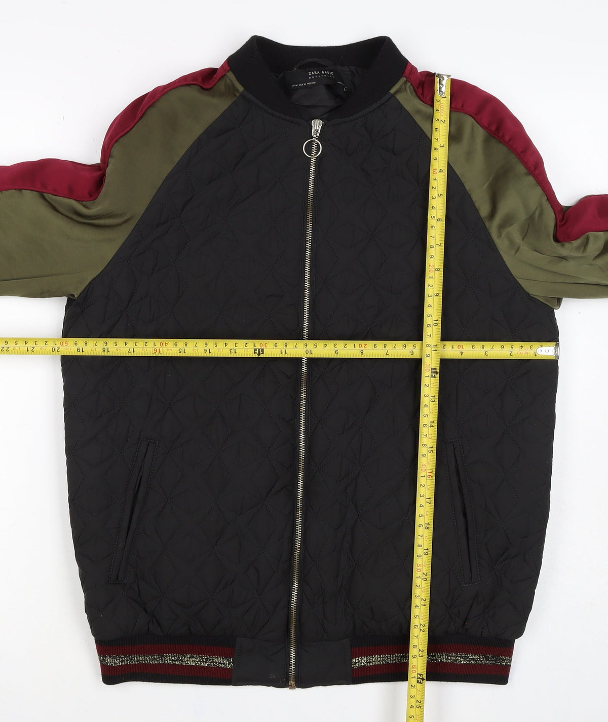 Zara Basic Women’s Multicoloured M Quilted Tiger Embroidered Bomber Jacket