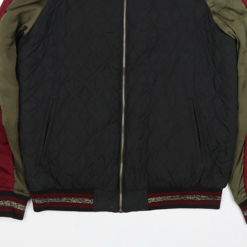 Zara Basic Women’s Multicoloured M Quilted Tiger Embroidered Bomber Jacket