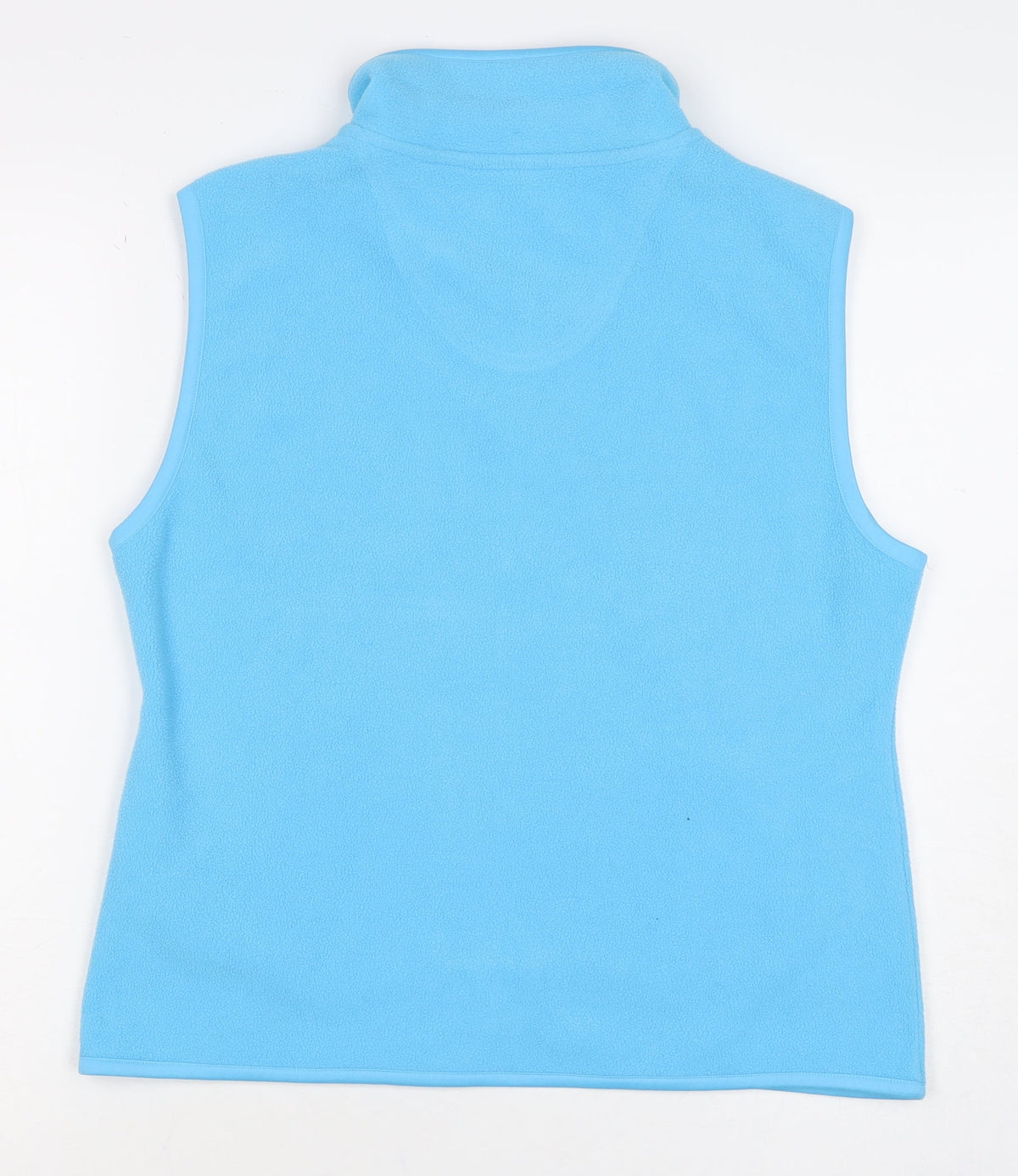 Fleece Collection Women Blue M Fleece Zip Waistcoat Collared Pockets