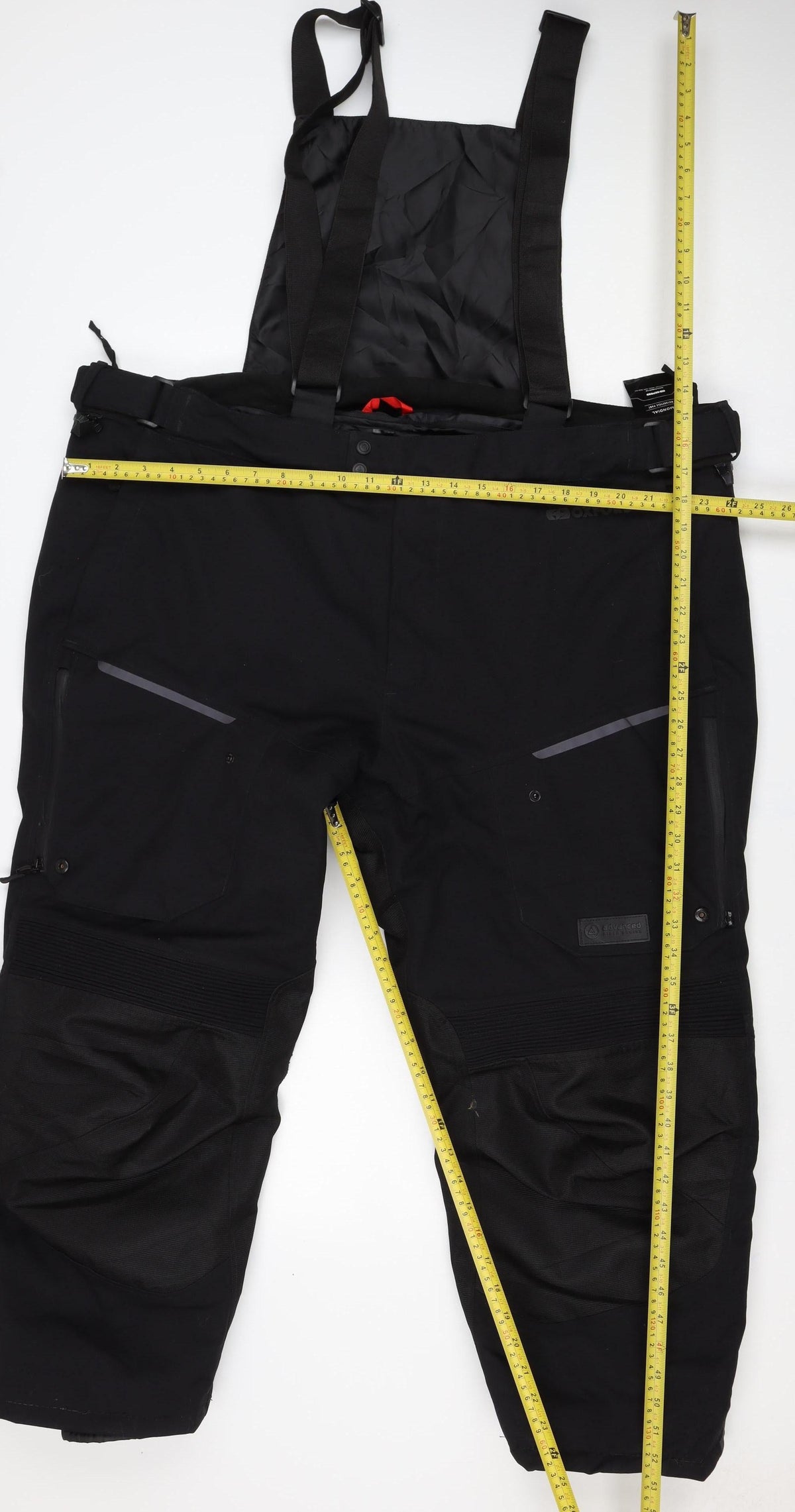 Oxford Men's Black XL Waterproof Motorcycle Rain Trousers Braces