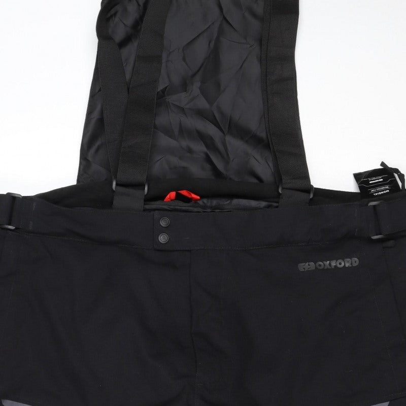 Oxford Men's Black XL Waterproof Motorcycle Rain Trousers Braces