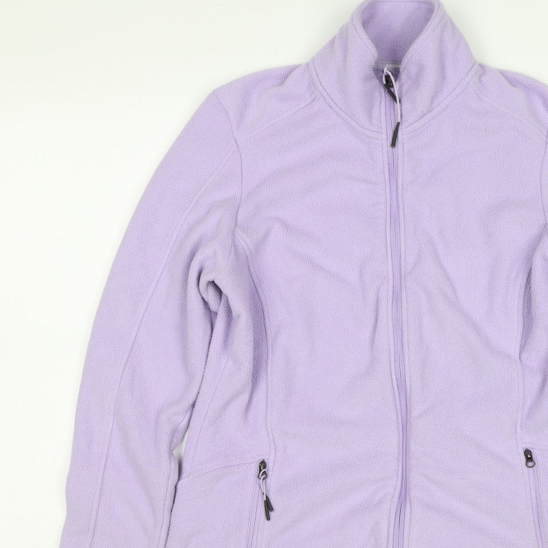 M&S Women’s Purple Size 12 Fleece Full Zip Jacket Pockets