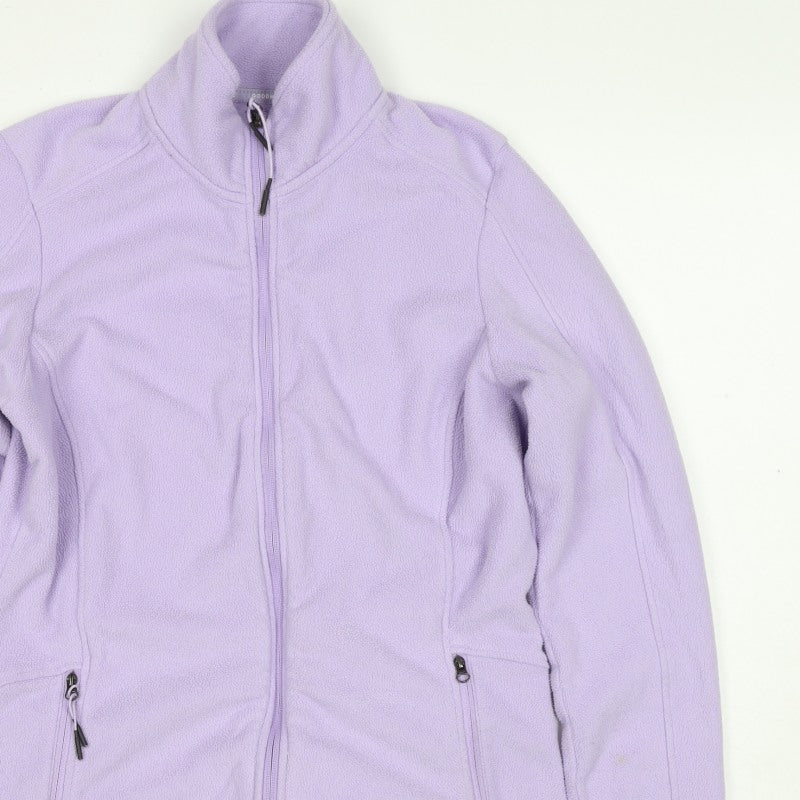 M&S Women’s Purple Size 12 Fleece Full Zip Jacket Pockets