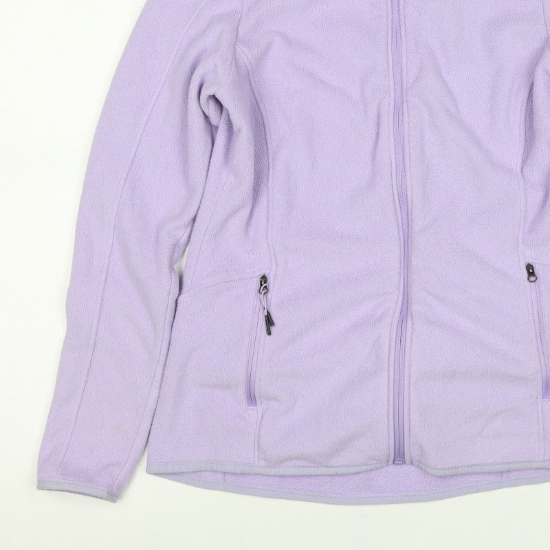M&S Women’s Purple Size 12 Fleece Full Zip Jacket Pockets
