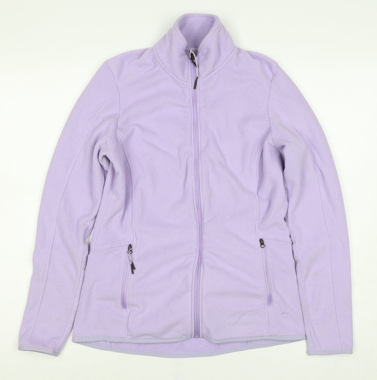 M&S Women’s Purple Size 12 Fleece Full Zip Jacket Pockets