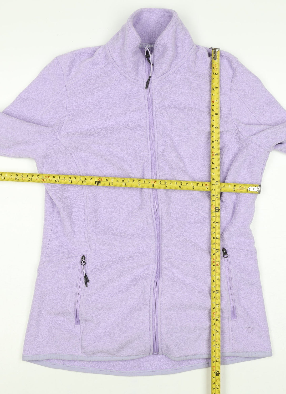 M&S Women’s Purple Size 12 Fleece Full Zip Jacket Pockets