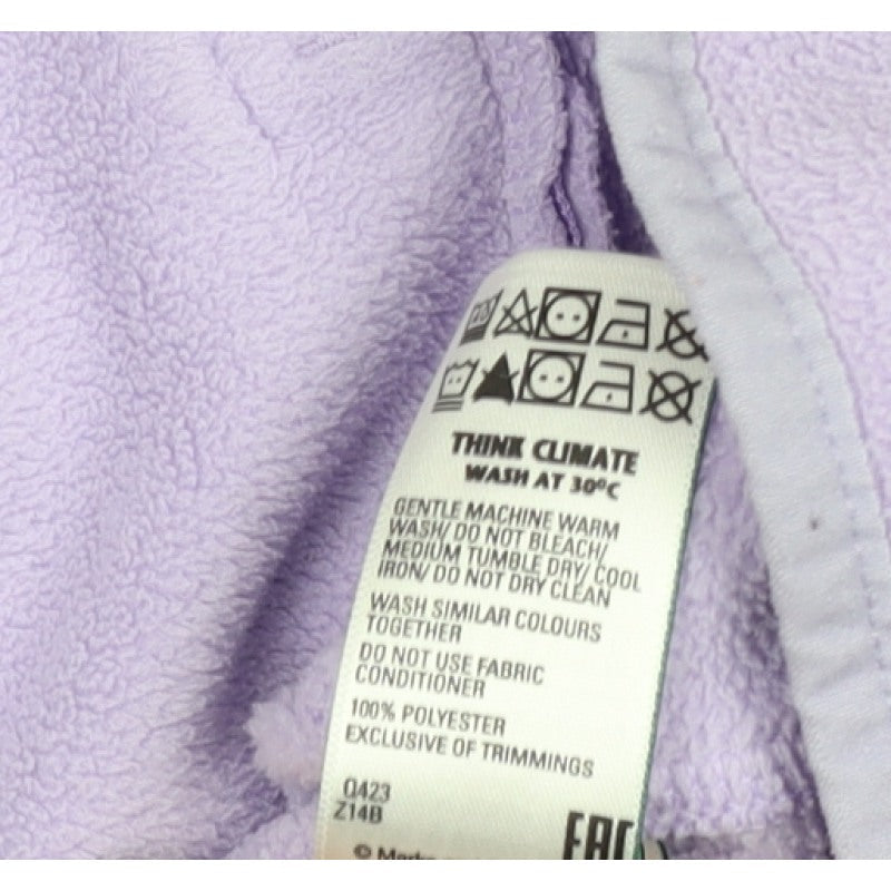 M&S Women’s Purple Size 12 Fleece Full Zip Jacket Pockets