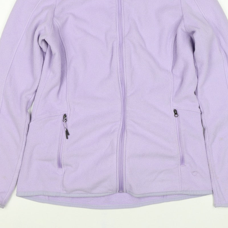 M&S Women’s Purple Size 12 Fleece Full Zip Jacket Pockets