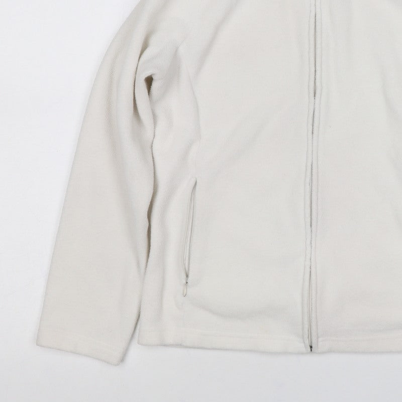 Isle Essentials Women’s White S Fleece Full Zip Jacket Pockets