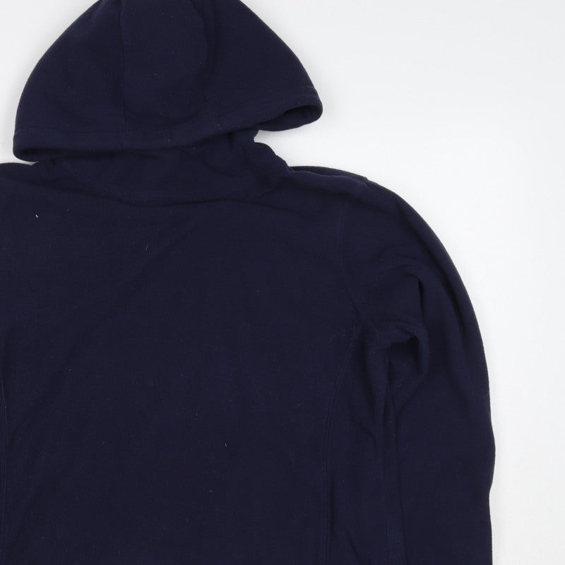 Mountain Warehouse Women's Blue UK 14 Hooded Fleece Pullover Hoodie