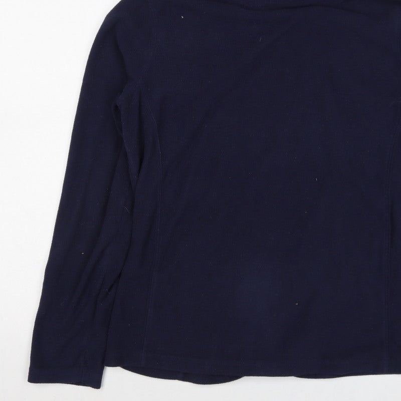 Mountain Warehouse Women's Blue UK 14 Hooded Fleece Pullover Hoodie