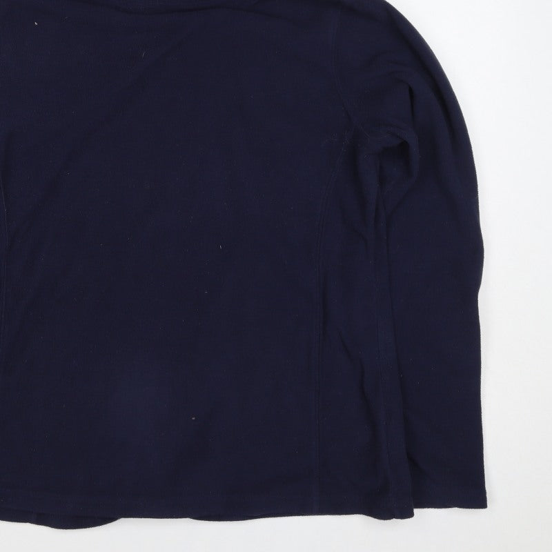 Mountain Warehouse Women's Blue UK 14 Hooded Fleece Pullover Hoodie