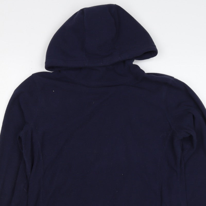 Mountain Warehouse Women's Blue UK 14 Hooded Fleece Pullover Hoodie