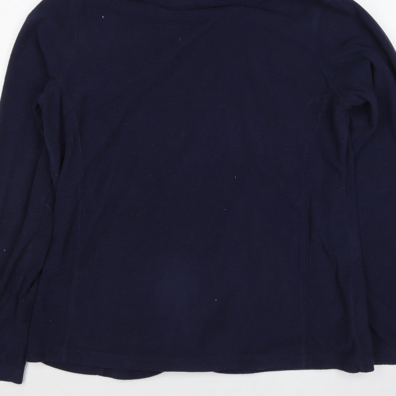 Mountain Warehouse Women's Blue UK 14 Hooded Fleece Pullover Hoodie