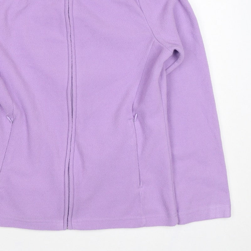 Isle Essentials Women's Purple S Fleece Full Zip Basic Jacket