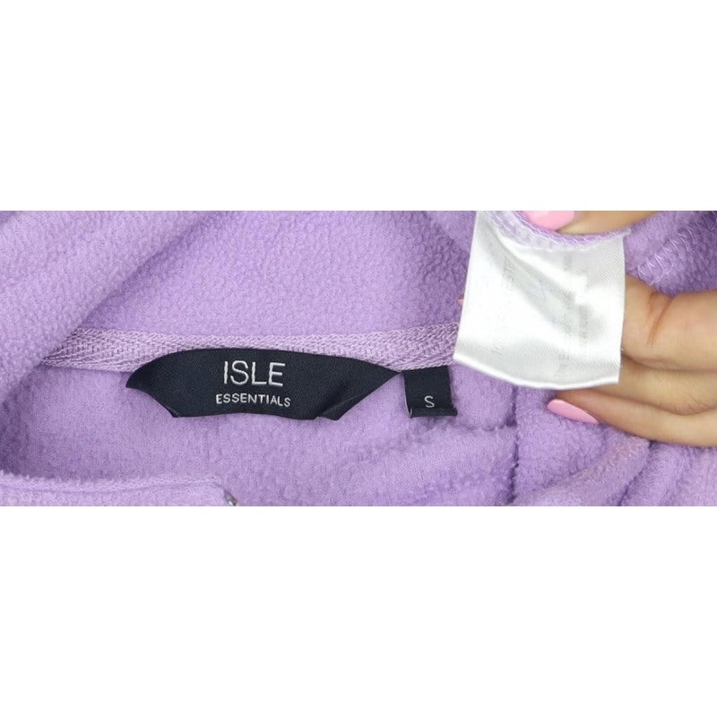 Isle Essentials Women's Purple S Fleece Full Zip Basic Jacket