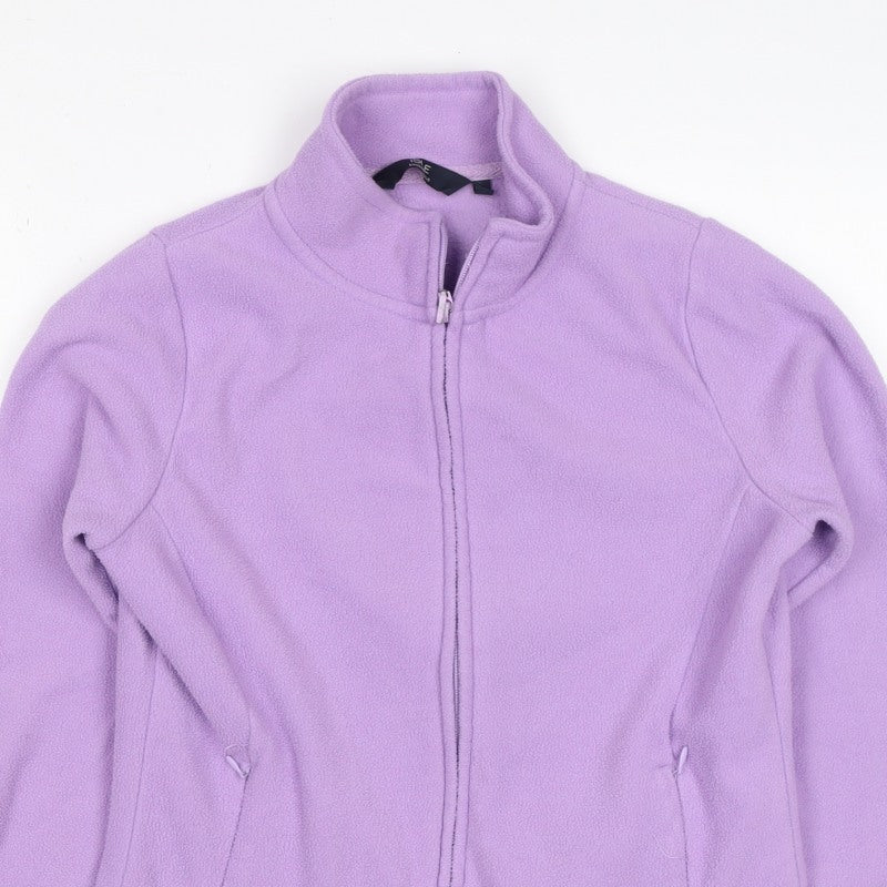 Isle Essentials Women's Purple S Fleece Full Zip Basic Jacket