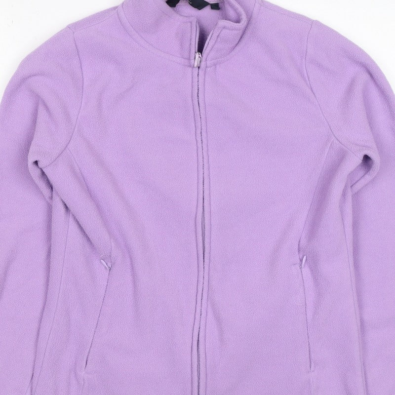 Isle Essentials Women's Purple S Fleece Full Zip Basic Jacket