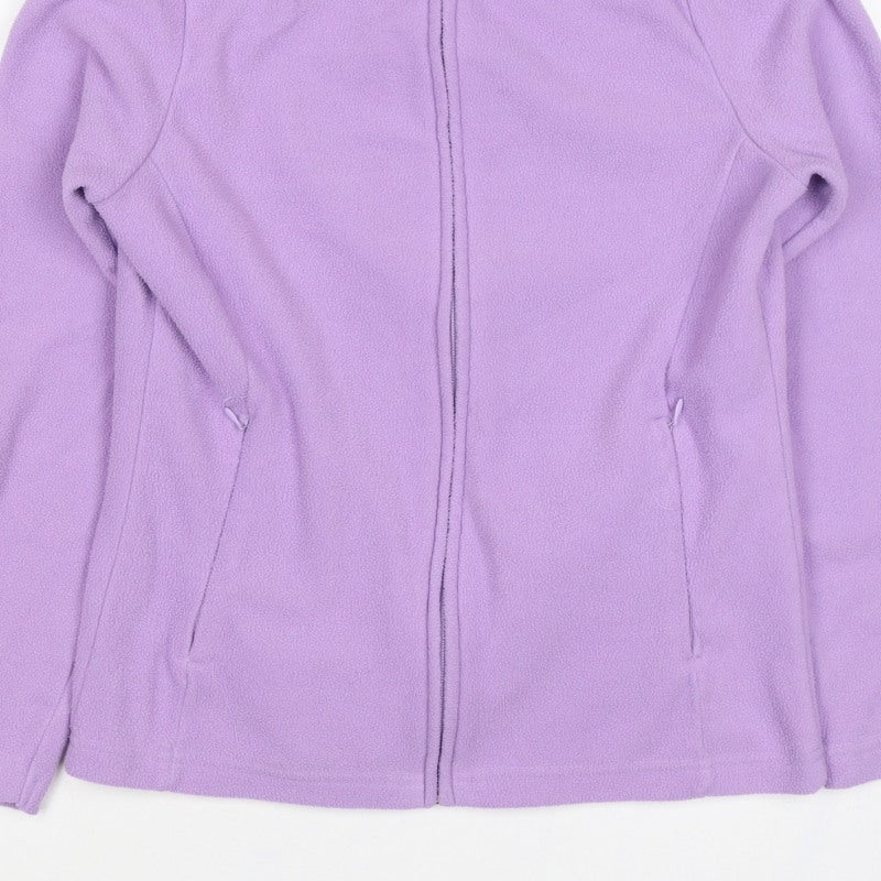 Isle Essentials Women's Purple S Fleece Full Zip Basic Jacket