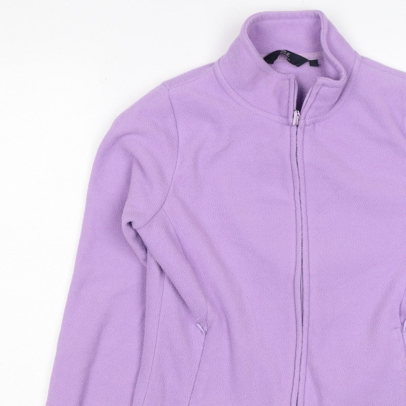 Isle Essentials Women's Purple S Fleece Full Zip Basic Jacket