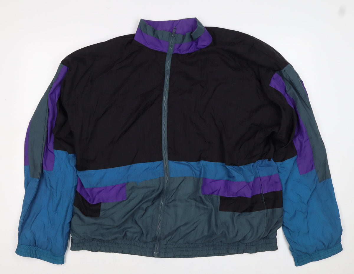 Mylay Sport Men’s L Multicoloured 90s Windbreaker Full Zip Jacket